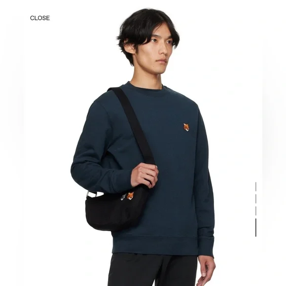 MAISON KITSUNÉ Black Double Fox Head Pouch - Picture 7 of 7